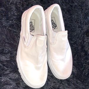 white slip on vans
